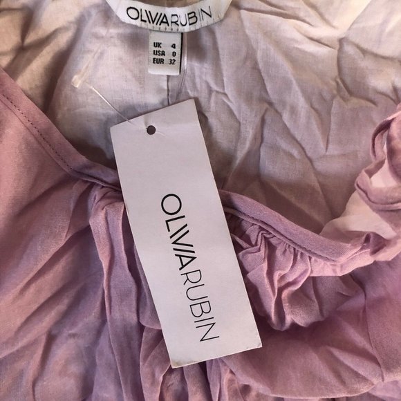 Olivia Rubin Aurora Dress Pastel Ombre Maxi Straps Revolve US 0 NWT $258 - Picture 9 of 9